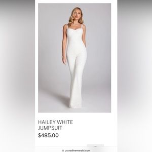 Nadine merabi hailey white jumpsuit worn once for a wedding shower
